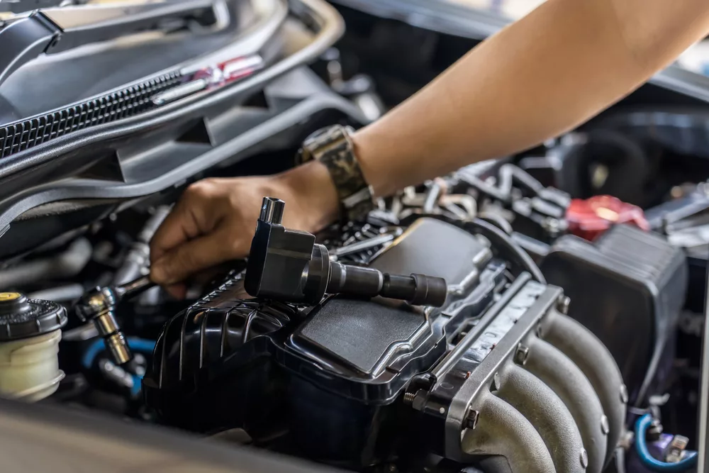 car engine being worked on jpeg