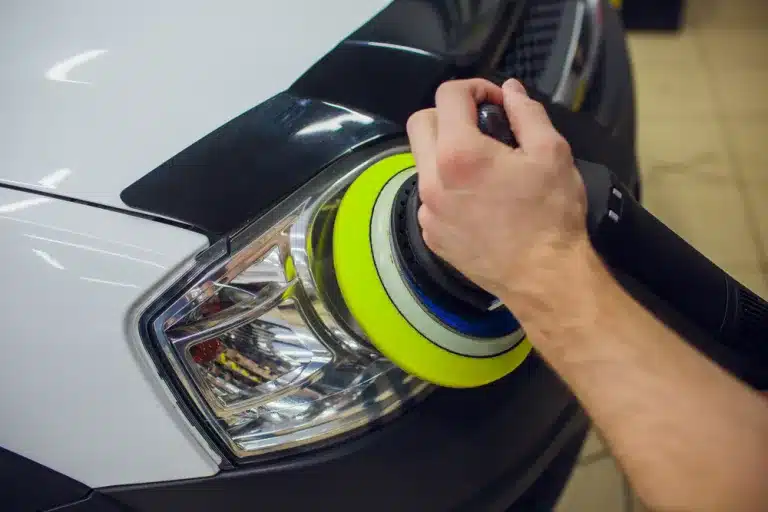 Ken's automotive and transmissions headlight restoration close-up